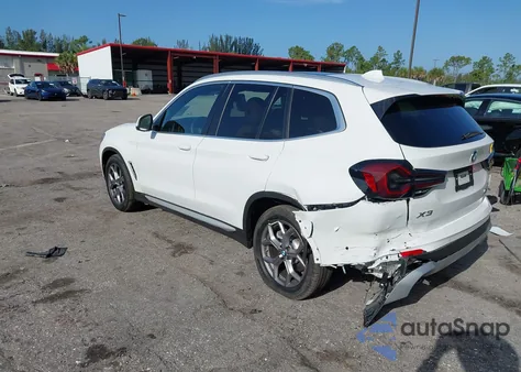 2023 BMW X3 Sdrive30I из США, поврежденный, VIN 5UX43DP03P9T20925
